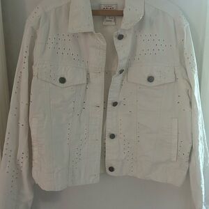Womens Love It Ariat eyelet detail summer jacket in Cloud. M.